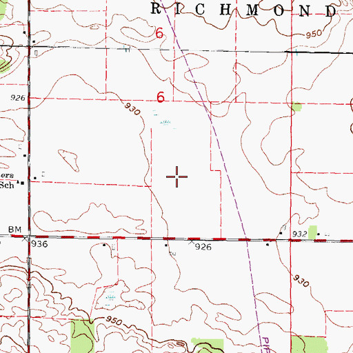 Topographic Map of WJNW-TV (Janesville), WI