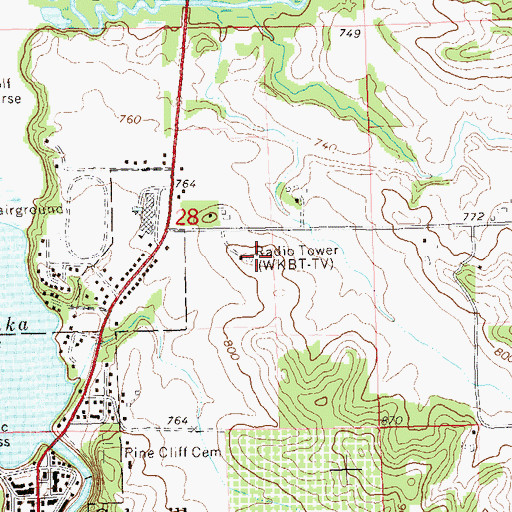 Topographic Map of WKBT-TV (La Crosse), WI
