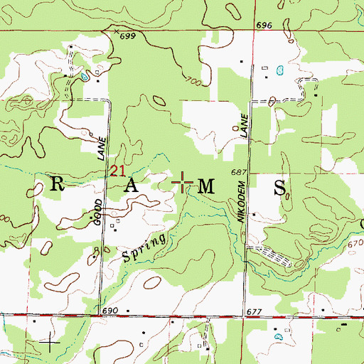 Topographic Map of Town of Abrams, WI