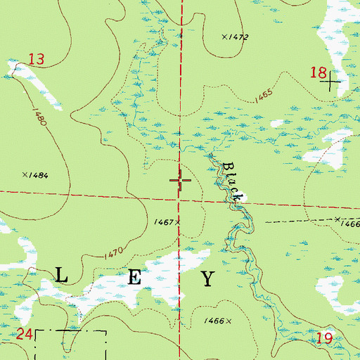 Topographic Map of Town of Ackley, WI