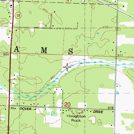 Topographic Map of Town of Adams, WI