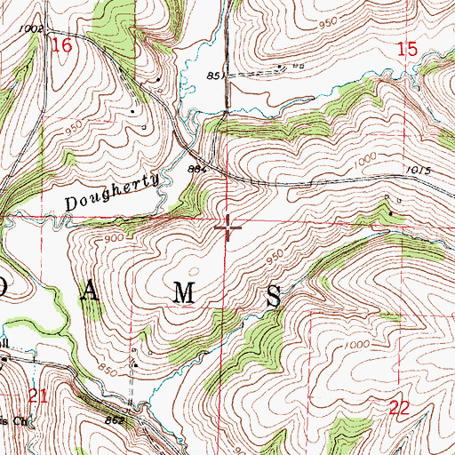 Topographic Map of Town of Adams, WI
