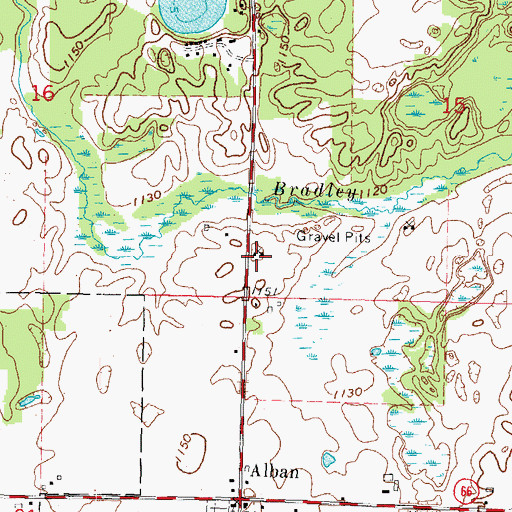 Topographic Map of Town of Alban, WI