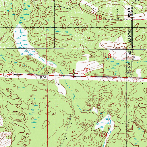 Topographic Map of Town of Amberg, WI