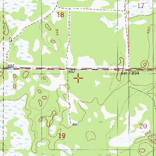 Topographic Map of Town of Anderson, WI