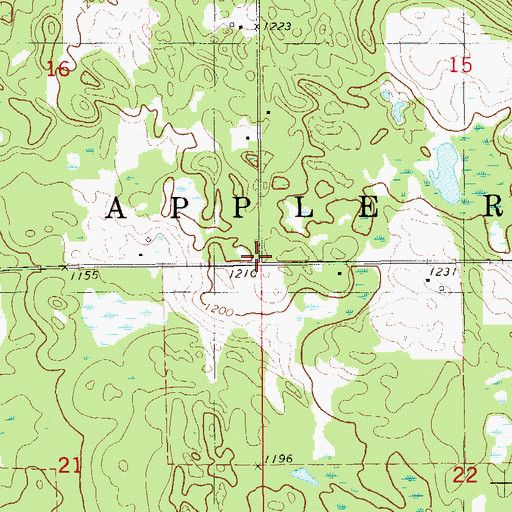 Topographic Map of Town of Apple River, WI