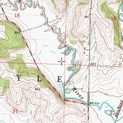 Topographic Map of Town of Argyle, WI