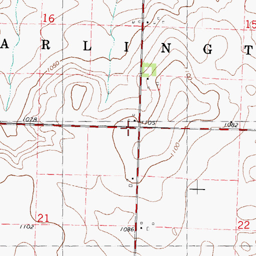 Topographic Map of Town of Arlington, WI