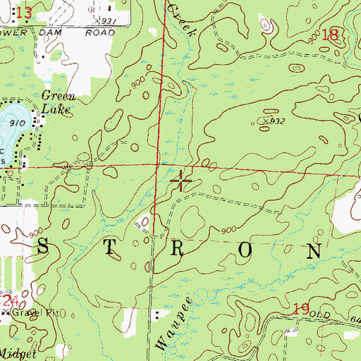 Topographic Map of Town of Mountain, WI