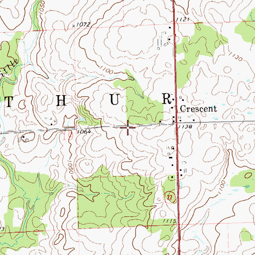 Topographic Map of Town of Arthur, WI