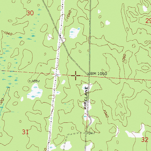 Topographic Map of Town of Athelstane, WI