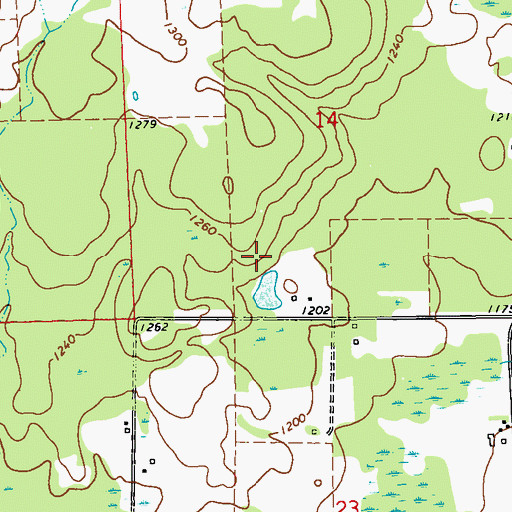 Topographic Map of Town of Atlanta, WI