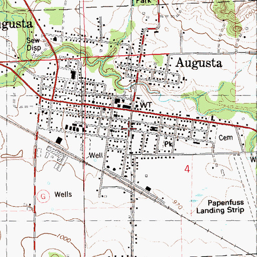 Topographic Map of City of Augusta, WI