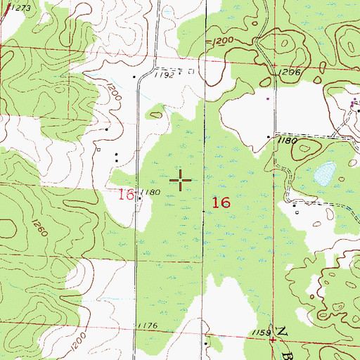 Topographic Map of Town of Aurora, WI