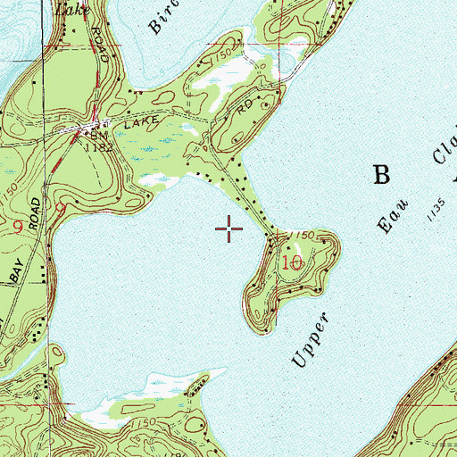 Topographic Map of Town of Barnes, WI