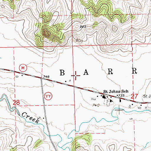 Topographic Map of Town of Barre, WI
