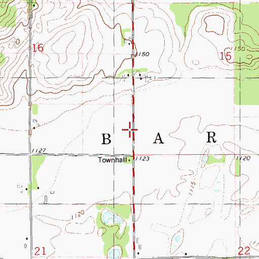Topographic Map of Town of Barron, WI