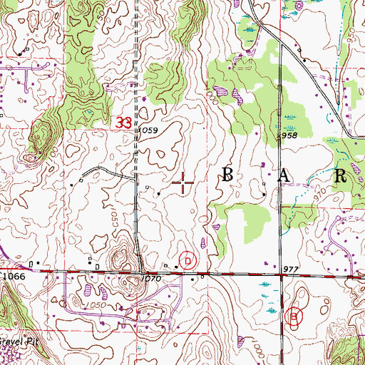 Topographic Map of Town of Barton, WI