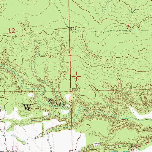 Topographic Map of Town of Bayview, WI