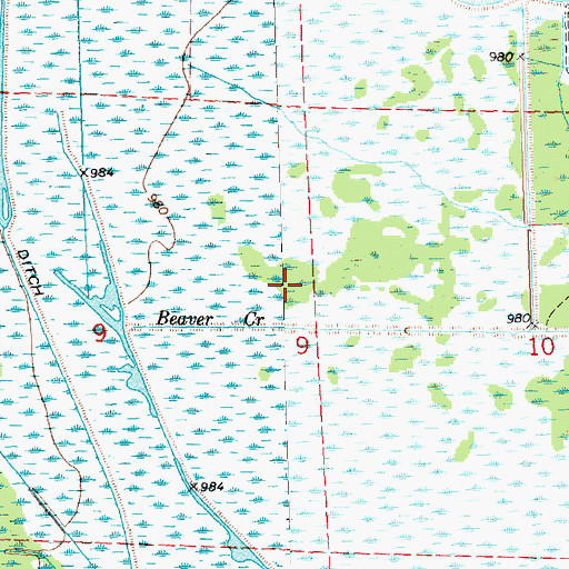 Topographic Map of Town of Bear Bluff, WI