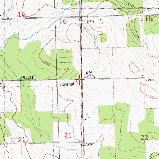 Topographic Map of Town of Beaver, WI