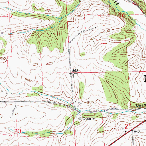 Topographic Map of Town of Beetown, WI