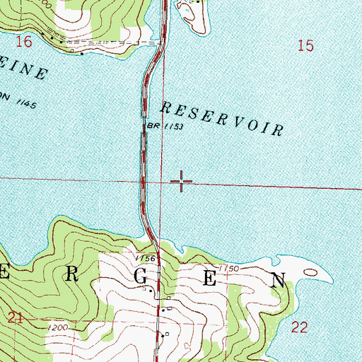 Topographic Map of Town of Bergen, WI