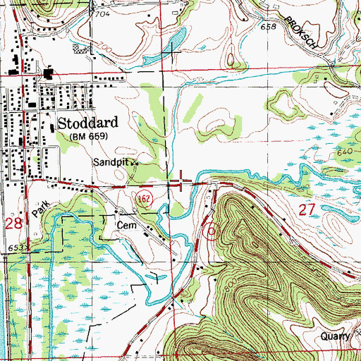Topographic Map of Town of Bergen, WI
