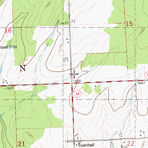 Topographic Map of Town of Bern, WI
