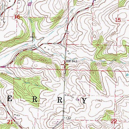 Topographic Map of Town of Berry, WI