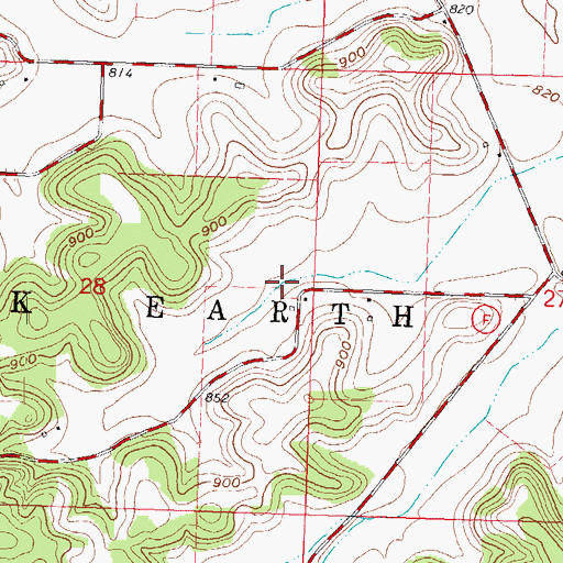 Topographic Map of Town of Black Earth, WI
