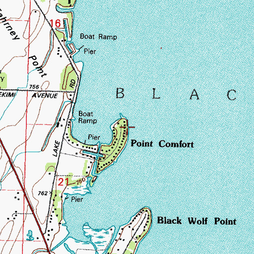 Topographic Map of Town of Black Wolf, WI
