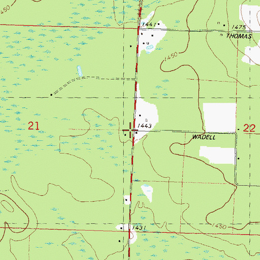 Topographic Map of Town of Bradley, WI