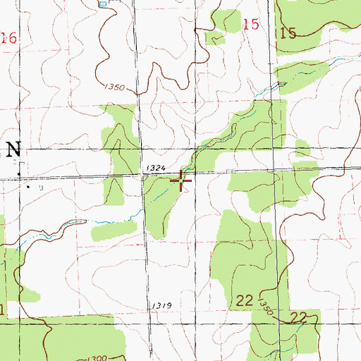 Topographic Map of Town of Brighton, WI