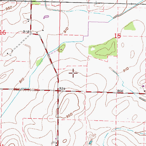 Topographic Map of Town of Bristol, WI