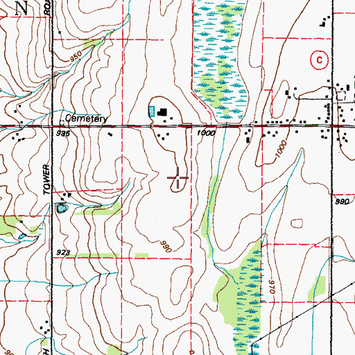 Topographic Map of Town of Brothertown, WI