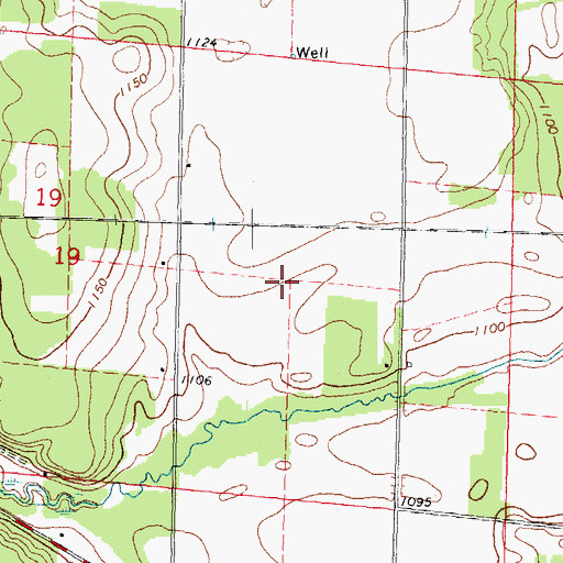 Topographic Map of Town of Buena Vista, WI