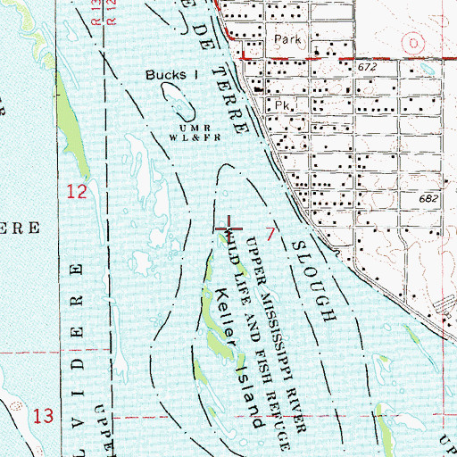 Topographic Map of City of Buffalo City, WI