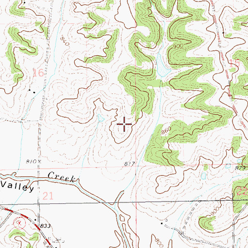 Topographic Map of Town of Burnside, WI