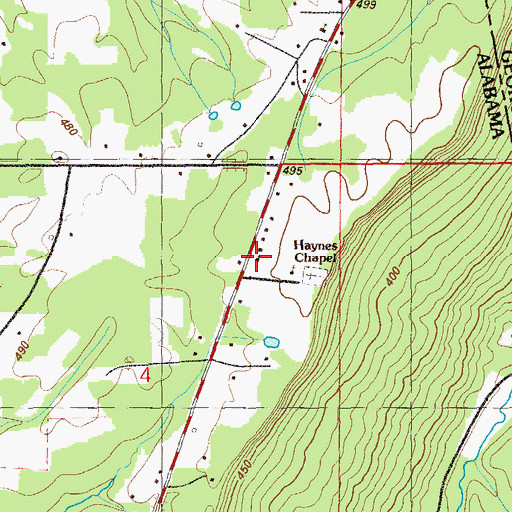 Topographic Map of New Testament Church, AL