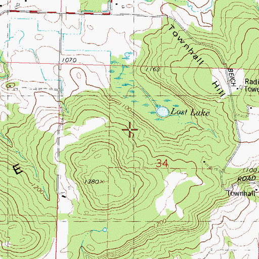 Topographic Map of Town of Caledonia, WI