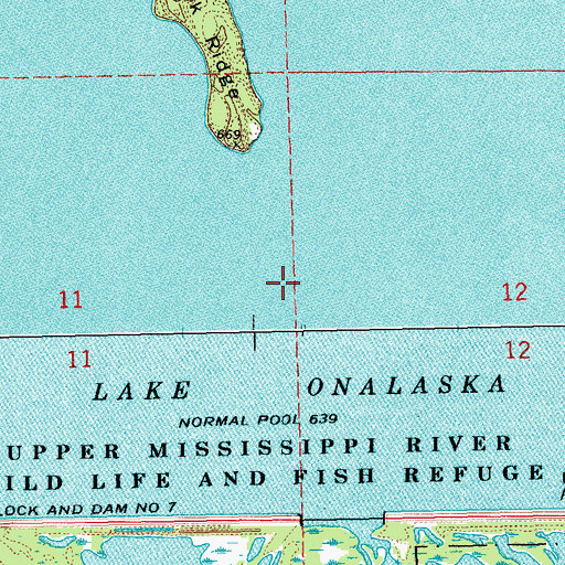 Topographic Map of Town of Campbell, WI