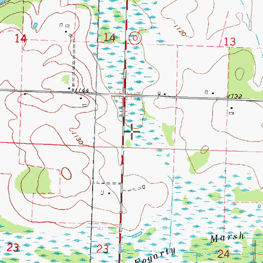 Topographic Map of Town of Carson, WI