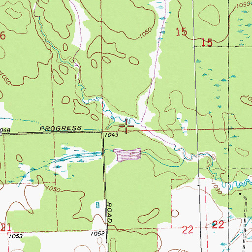 Topographic Map of Town of Cary, WI