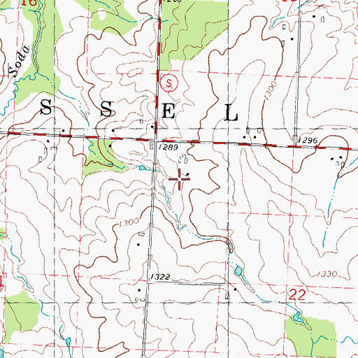 Topographic Map of Town of Cassel, WI