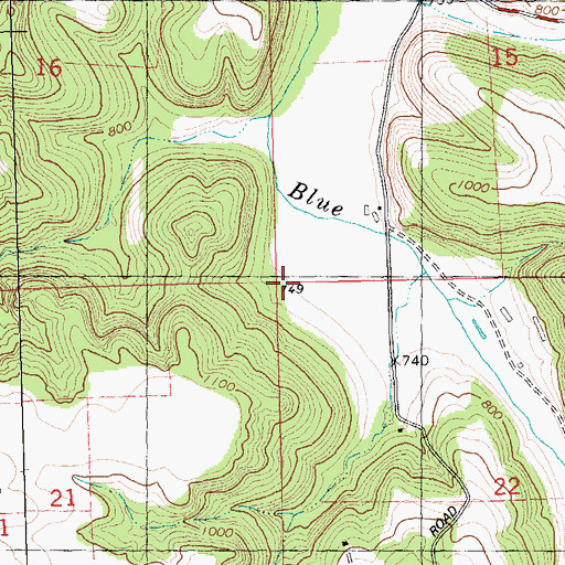 Topographic Map of Town of Castle Rock, WI