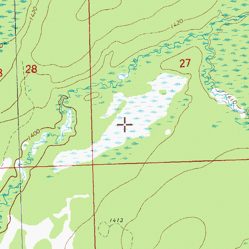 Topographic Map of Town of Catawba, WI