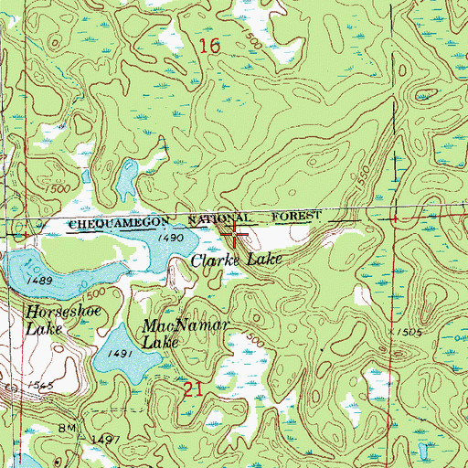 Topographic Map of Town of Chelsea, WI