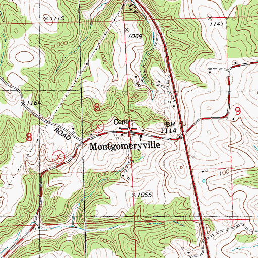 Topographic Map of Town of Clayton, WI