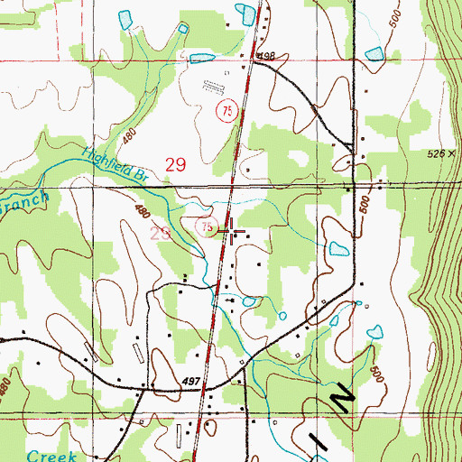 Topographic Map of Seventh Day Adventist Church, AL